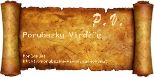 Porubszky Virág névjegykártya